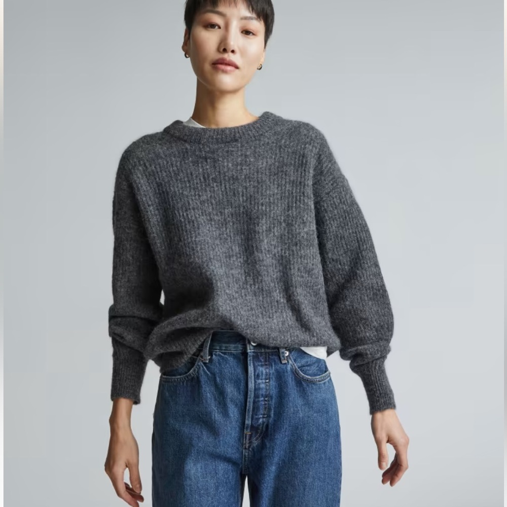 Everlane Crew alpaca blend sweater.